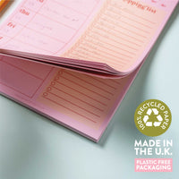 made in uk recycled paper meal planner